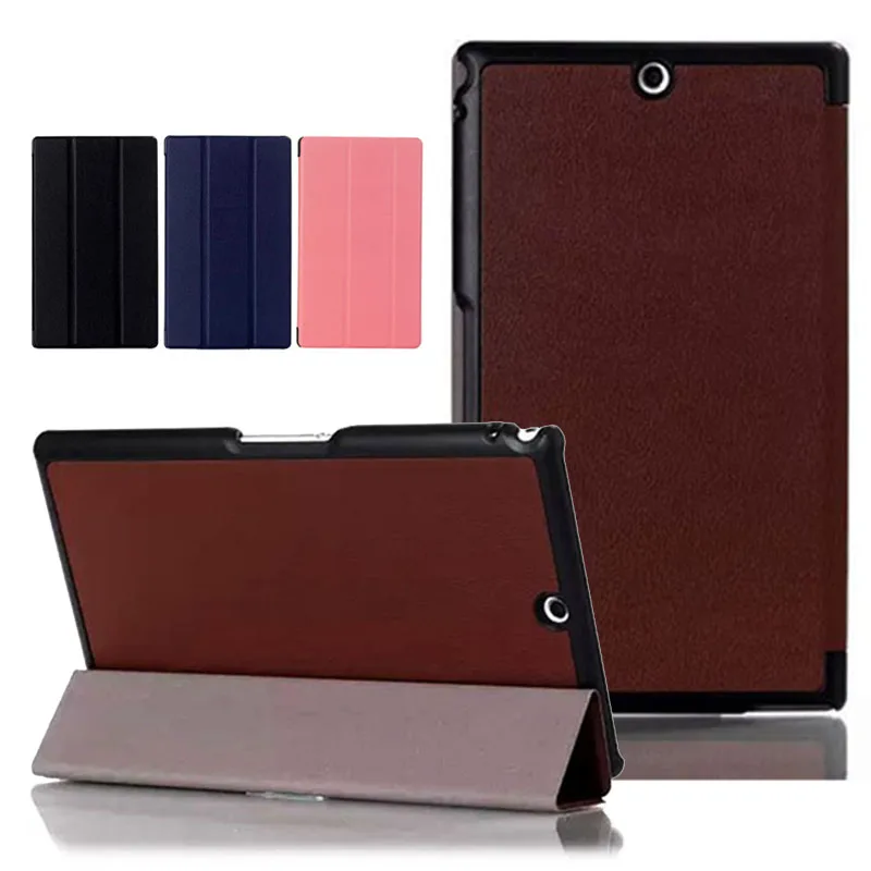 Трехскладной кожаный чехол подставка для Sony Xperia Z3 Tablet Compact SGP611 SGP621 SGP641 8 дюймовый