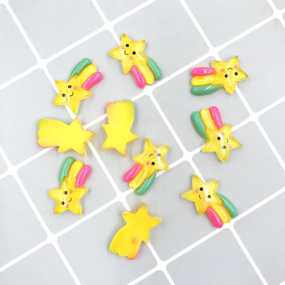 50 шт. глиттер метеоритный с плоской обратной стороной кабошон каваи Детские