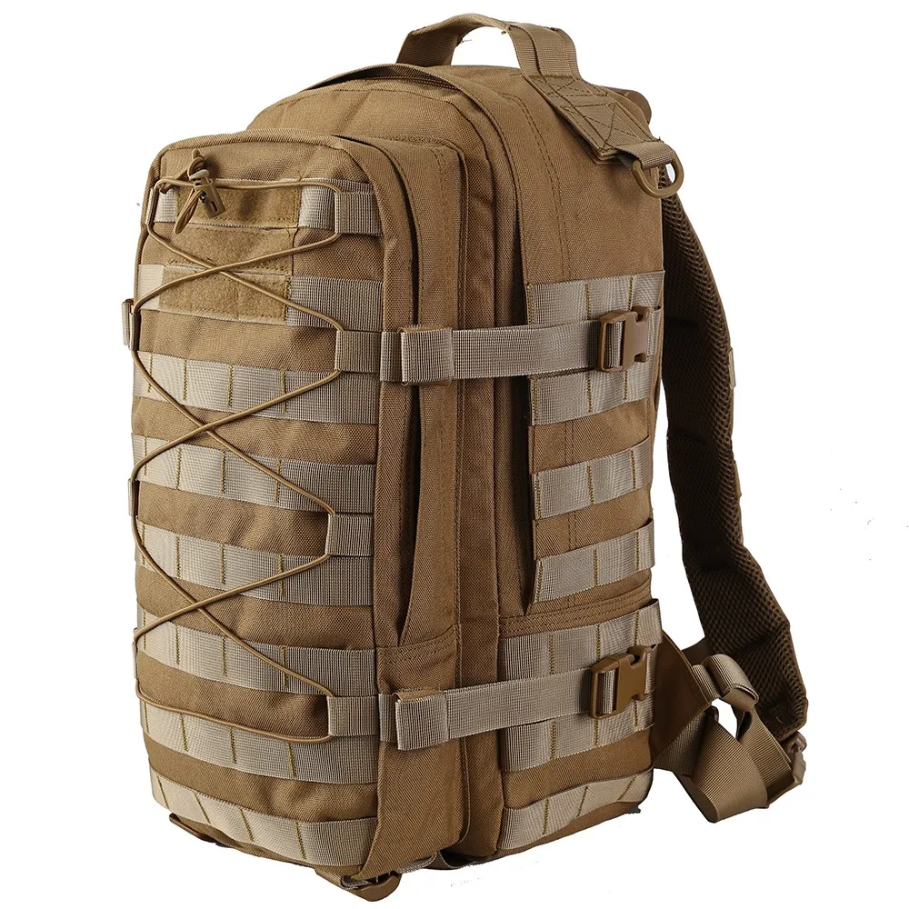 Tan 24L Тактический мешок плеча Molle Охотничьи сумки для кемпинга Рюкзак туристический Открытый многофункциональный альпинистский рюкзак тактический рюкзак тактическая сумка рюкзак мужской рюкзак походный спортивный 5.11 - Цвет: Tan
