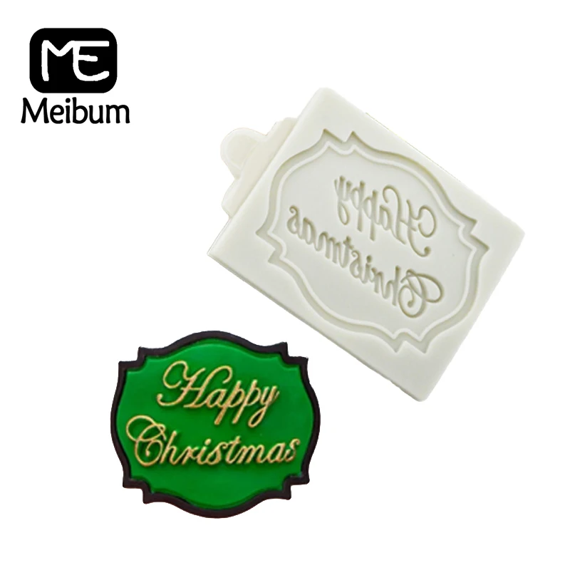 Meibum Happy Christmas Sugar ремесло силиконовая форма для помадки торта печенья с алфавитным