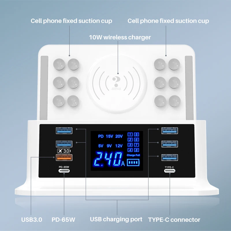 120w qc 4 0 3 0 gan 8 usb c charger with dual type c 65w pps fast charging power adapter for macbook pro lenovo iphone free global shipping