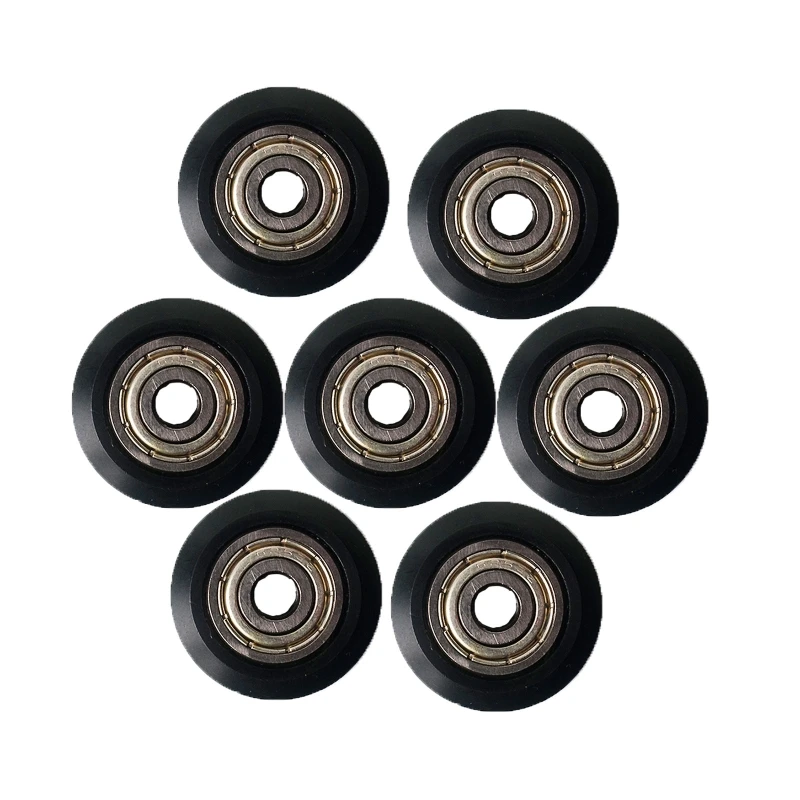 

15pcs/set Plastic V Wheel with Bearing Idler Pulley Aluminum Profile Passive Round Wheel Palin Wheel for CR10 3D Printer