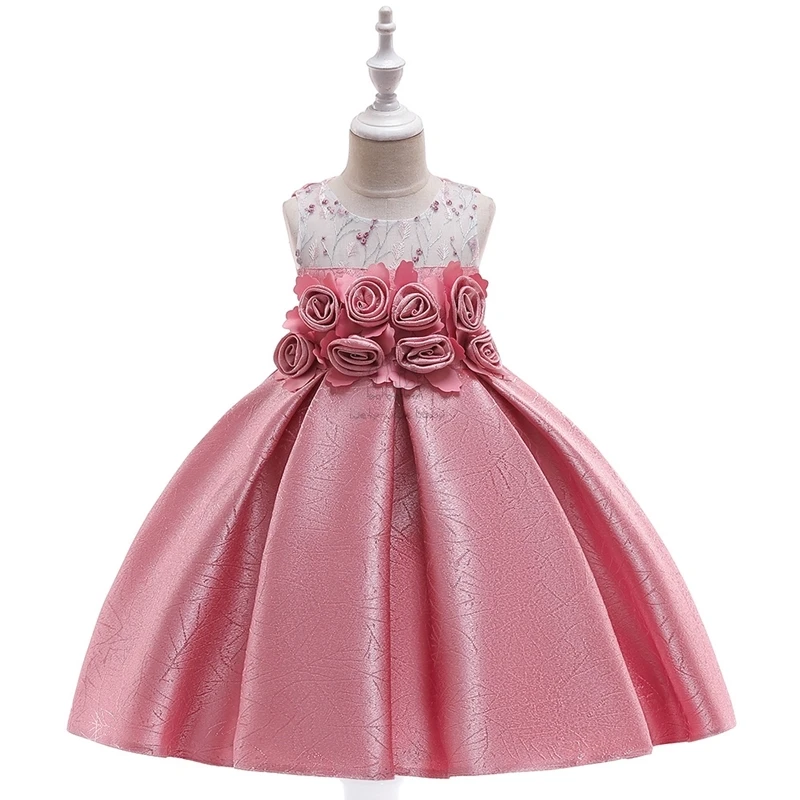 

Flower Girl Dress Formal Floral Baby Girls Dresses Vestidos Wedding Party Children Clothes Kid dress for Girl Birthday Clothing