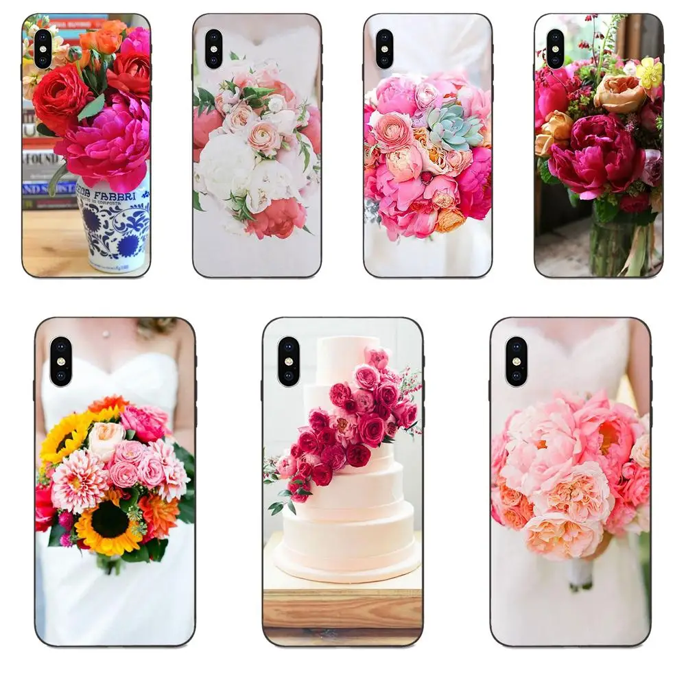 Свежий красочный ярко-розовый пион кремния для Xiaomi Redmi Note 3 3S 4 4A 4X 5 5A 6 6A 7 7A K20 Plus Pro S2