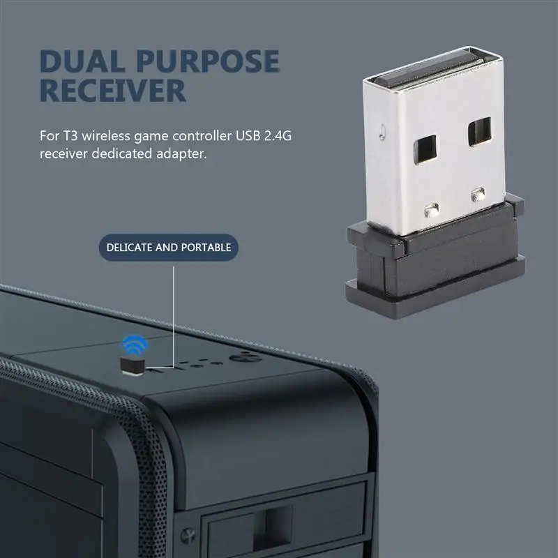 Беспроводной игровой приемник VR Черный Прочный Prime 2 4G профессиональный USB-ключ
