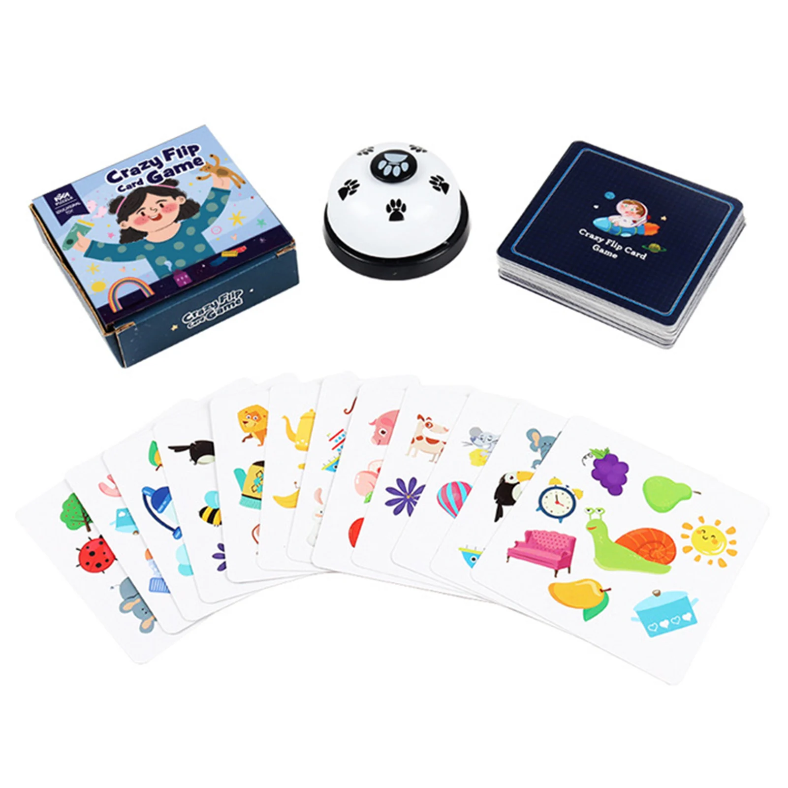 

Board Card Game Crazy Pair Of Cards Benefit Children's Intellectual Toys Parent-child Interactive Pairing Cards Cartoon Patterns