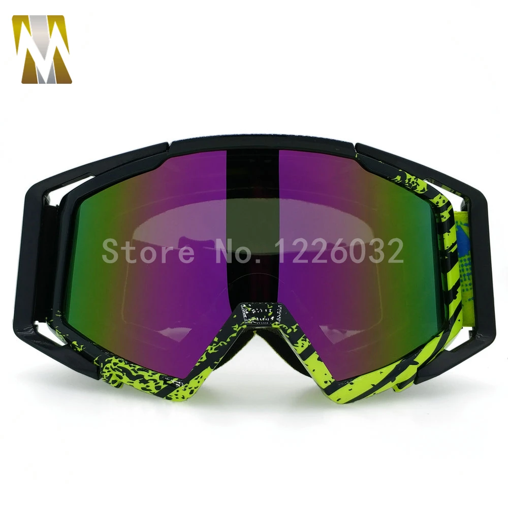 Новая желтая черная оправа очки для мотокросса мотоциклетные спортивные