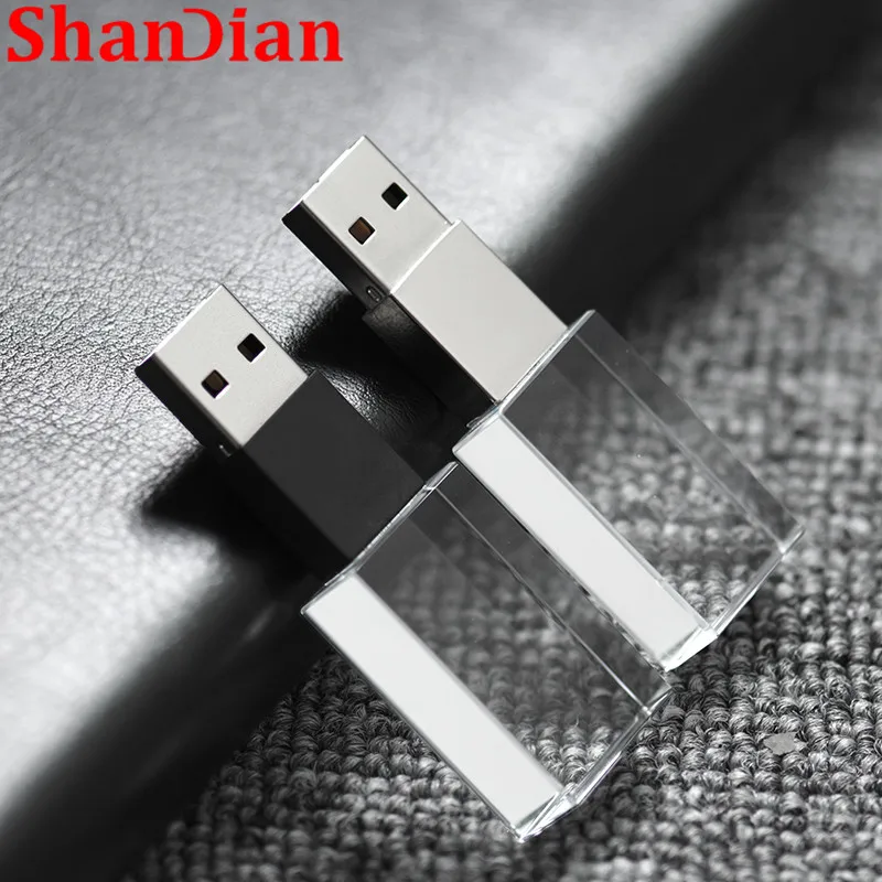 Хрустальные usb накопители 3D печать логотипа на заказ 4 ГБ 16 флеш накопитель 32 64