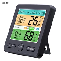 Electronic Clock Can Stand Alarm Clock Thermometer Indoor High-Precision Digital Color-screen Temperature and Humidity Meter