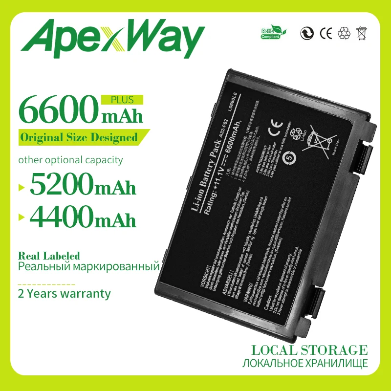 6600 мАч 6 ячеек Новый аккумулятор для ноутбука Asus a32 f82 f52 F52 k50ij k50 K51 k50ab k40in k50id K40 k50in k60