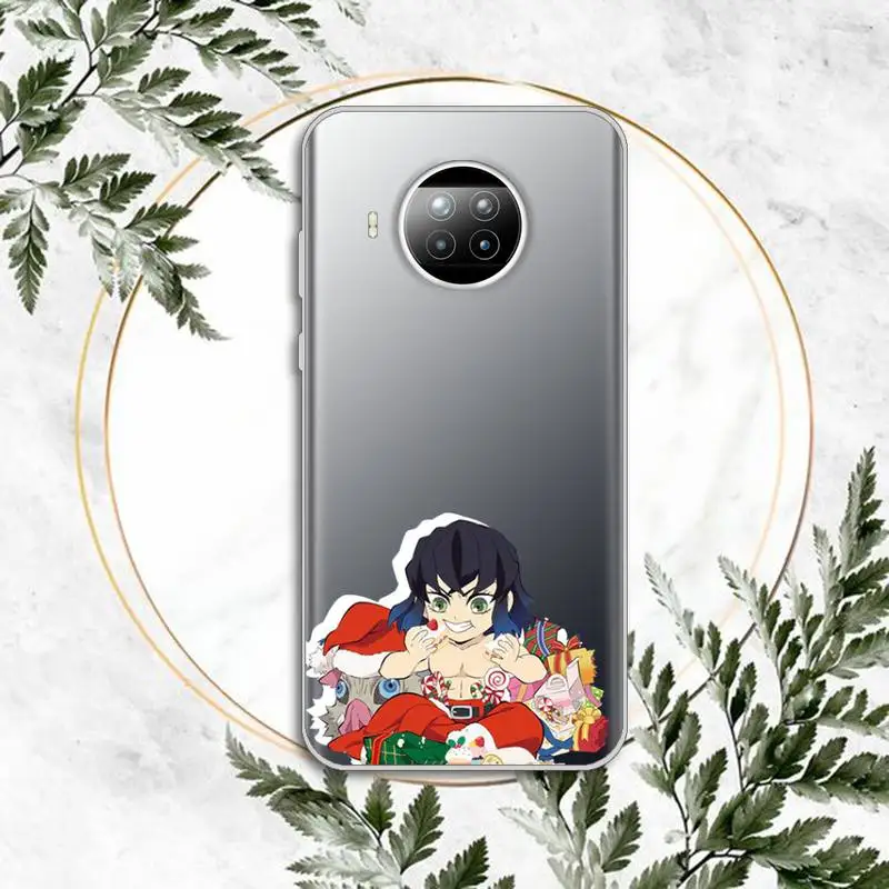 

Christmas Demon Slayer Phone Case Transparent for Xiaomi Redmi note 10 t 8 9 pro lite 11