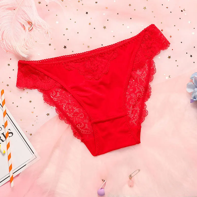 

Sexy Women Panties Lace Mesh Underwear Low Waist Breathable Soft Briefs Seamless Ladies Tanga M-3XL Plus Size Intimates Lingerie