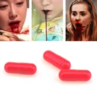 Поддельные игрушки для Хэллоуина, 3 шт., капсулы с кровью, ужасы, смешные поддельные игрушки, пилюля с кровью, вампирские капсулы, для косплея, вечеринки, шутки, розыгрышей, трюков