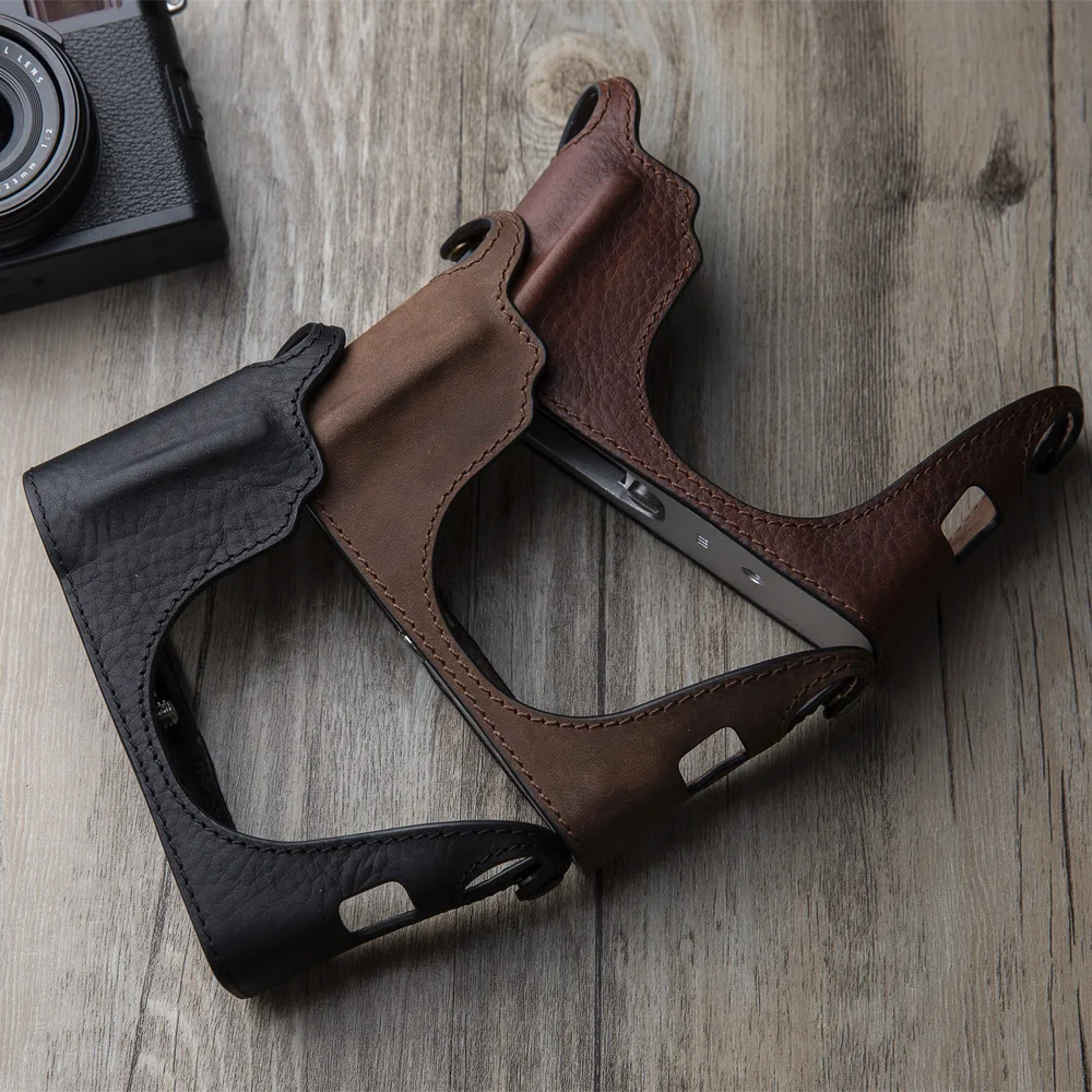 Бренд AYdgcam чехол для камеры из натуральной кожи ручная работа половинная крышка