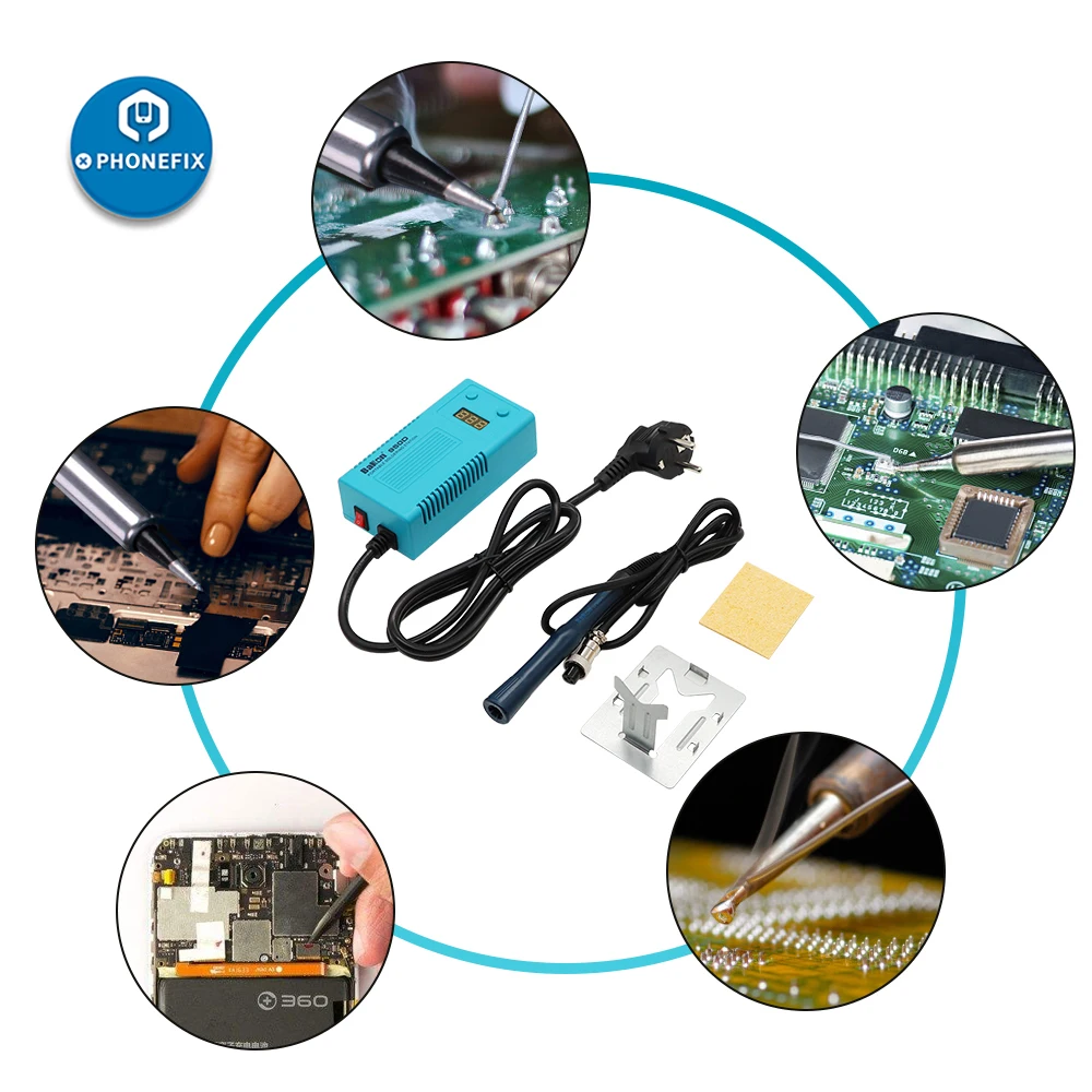 Электрический паяльник BAKON 950D портативная цифровая мини-паяльная станция с