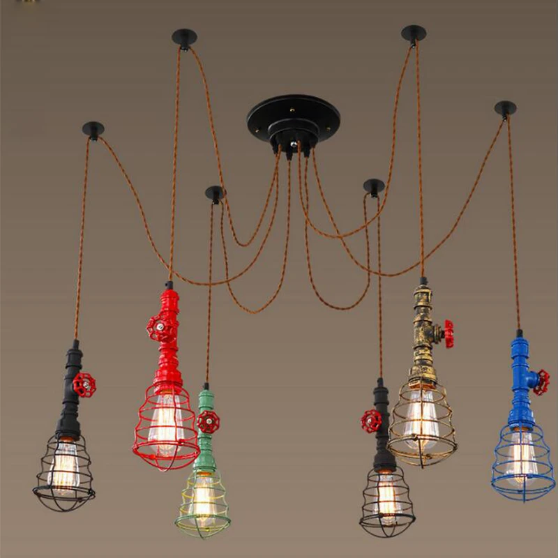 Ретро Лофт промышленные подвесные светильники винтажные водопроводные трубы