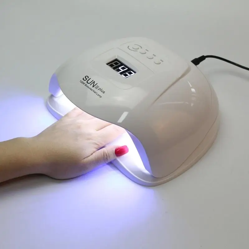 120 вт профессиональная лампа для ногтей светодиодный UV светильник таймер клеевая