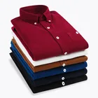 Рубашки мужские весенние вельветовые 2020 мужские рубашки большого размера 5XL уличное платье тонкие однотонные повседневные мужские рубашки молодежная мода MOOWNUC