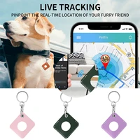 pet tracker silicone case for airtag case protective cover with keychain anti scratch soft lossproof for dog cat kids