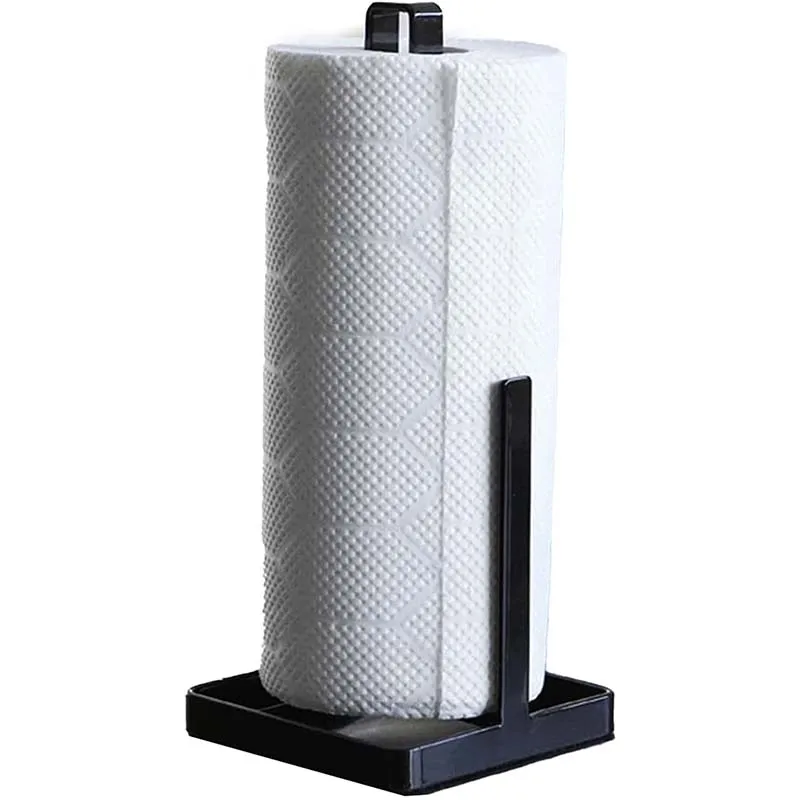 Mental Kitchen Roll Paper Towel Holder Bathroom Tissue Stand Black And White Napkins Rack Home Storage Accessories | Обустройство