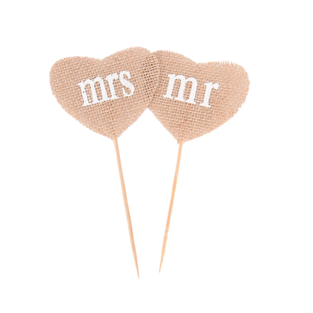 2 шт. украшения для торта Мистер миссис|Товары тортов| |