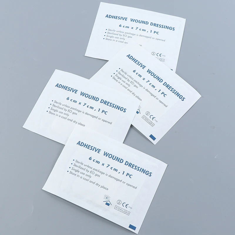 

20pcs Outdoor Gauze Piece Hypoallergenic Non-woven Medical Adhesive Wound Dressing Band Aid Bandage Large Wound First Aid