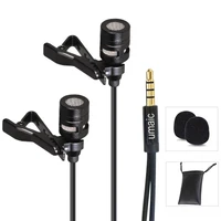 portable clip on lapel lavalier microphone 3 5mm jack hands free mini wired condenser microphone for iphone samsungxiaomi laptop