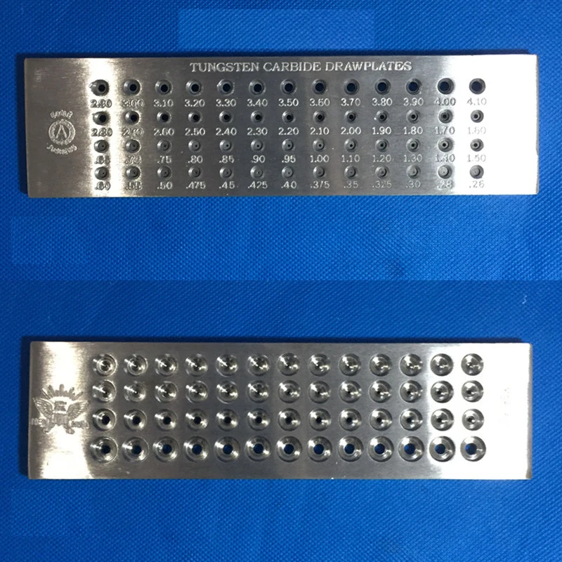 52 Отверстие 0,26-4,10 мм вольфрамовый карбидный провод Drawplate для изготовления ювелирных изделий круглый