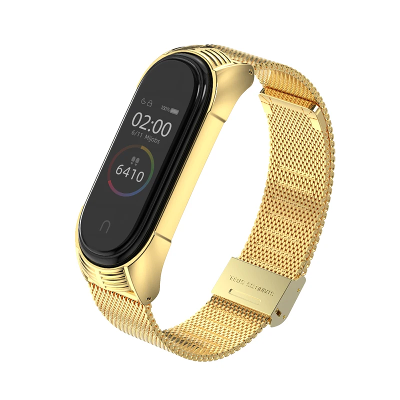 Металлический браслет для Xiaomi Mi Band 4 браслеты mi band 3 аксессуары ремешок Pulsera |