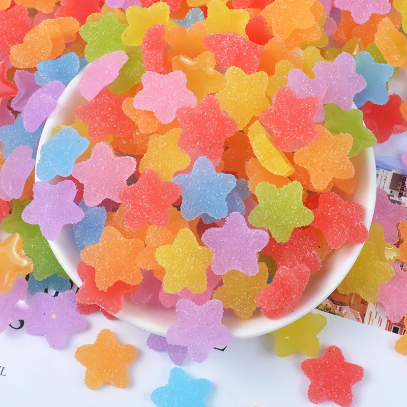 10 шт./лот полимерная мягкая звезда имитация еды конфеты Ожерелье Подвески брелок