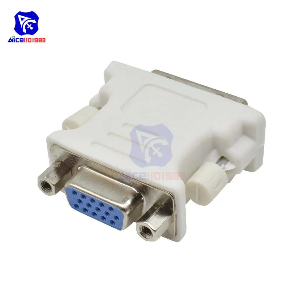 DVI 24+1 Male to VGA SVGA HD15-pin Female Graphics Card Display LCD Conversion Adapter Connector