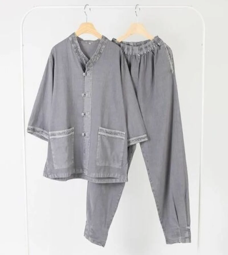 

Kung Fu Uniform Chinese Traditional Costumes Tai Chi Practice Clothes Asian Traditional Top Men