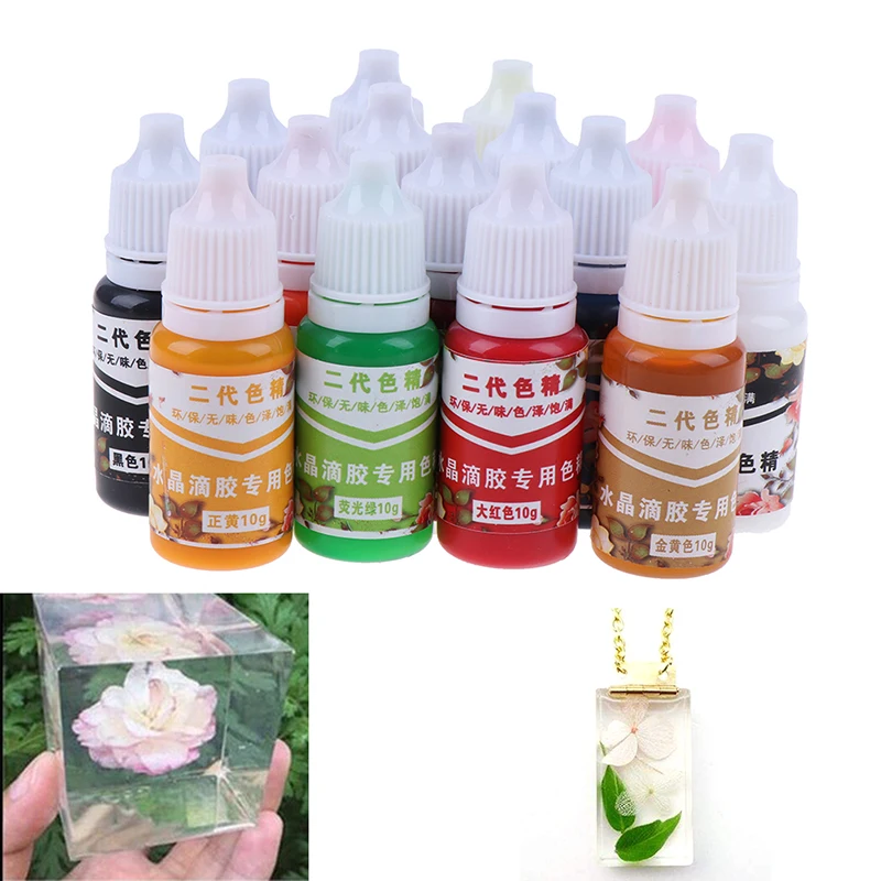 15Colors 10g Epoxy High Concentration UV Resin Liquid Pearl Color Dye Pigment for DIY Jewelry Making Crafts | Дом и сад