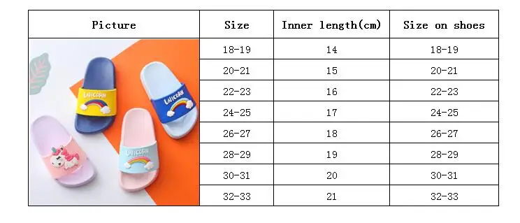 

Unicorn Slippers for Boy Girl Cartoon Rainbow Shoes 2019 Summer Todder Flip Flops Baby Indoor Slippers Beach Swimming Slipper