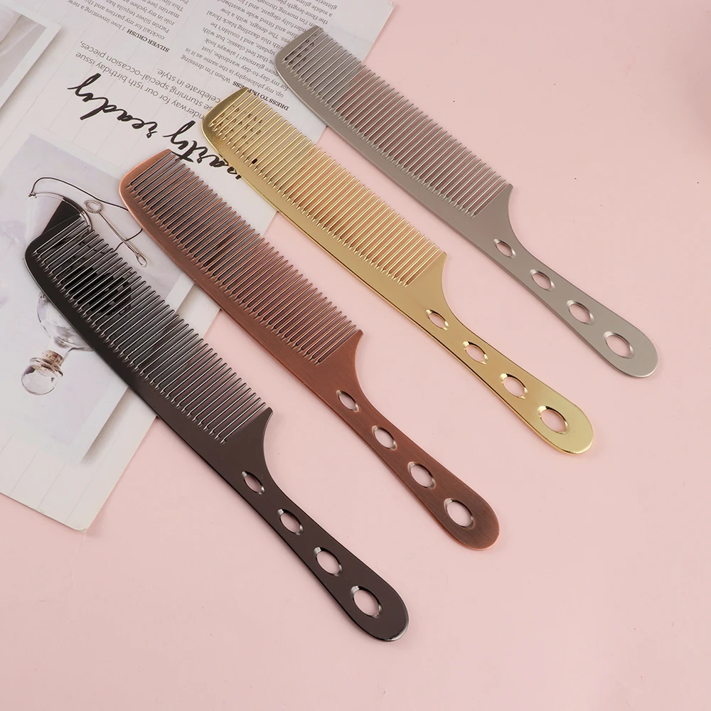 Алюминиевая металлическая расческа для стрижки волос Антистатическая