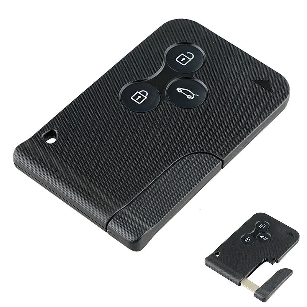 

Black 3 Buttons Keyless Entry Replacement Car Key Remote Fob Card Shell Case for Renault Clio Renault Megane