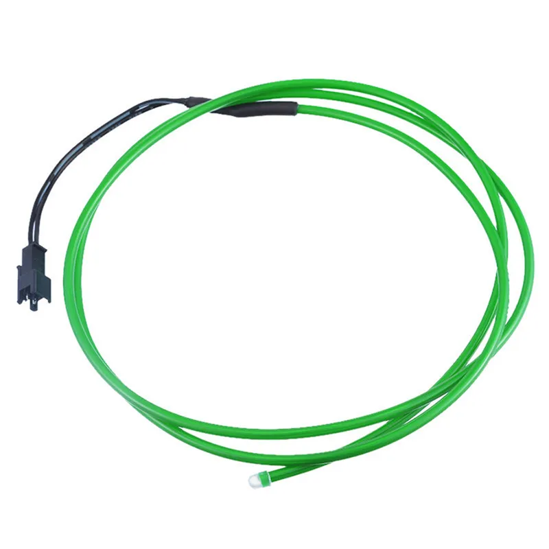 113 см неоновый светильник светящийся EL провод веревка лента кабель полоса 3V LED