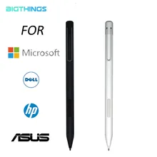 Pena Stylus untuk Microsoft Surface Pro 3 4 5 6 7 Pensil Kapasitif dengan Penolakan Telapak Tangan 4096 Sensitif Tekanan untuk HP ASUS DELL