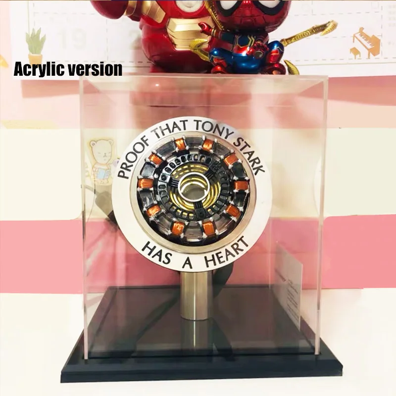 unassembled Эндшпиль крутой 1:1 масштаб Железный человек дуговой реактор поколение светящийся Железный человек сердце модель с светодиодный светильник фигурка игрушка - Цвет: unassembled