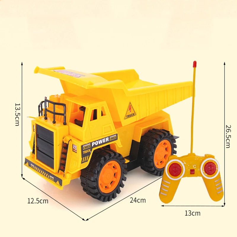 

Electric Wireless Remote Control Transport Small Engineering Truck Dump Truck Car Model 1:18 Flash RC Car Children's Toys