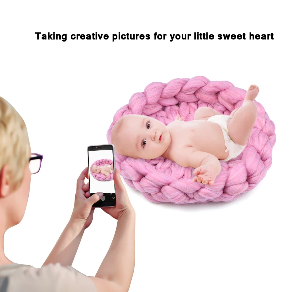 Тканое одеяло ручной работы реквизит для фотографирования новорожденных