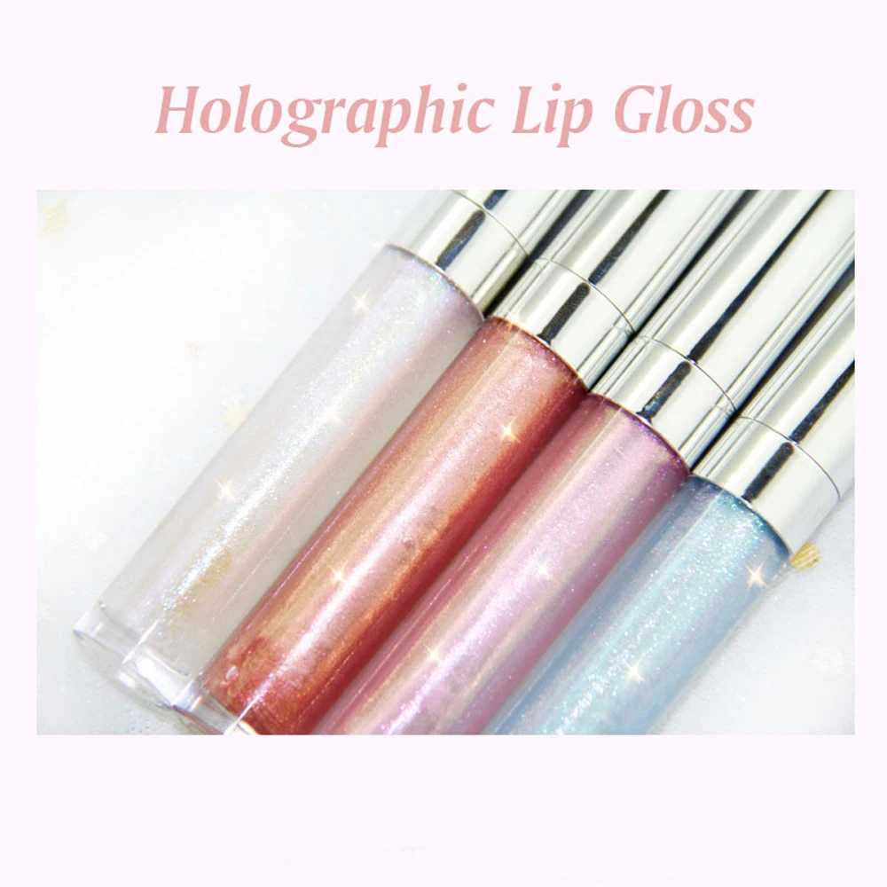 30 Piece Private Label Light Pink Liquid Lipstick Vegan Clear Starry Holographic Lip Gloss Korean Makeup Custom Logo |