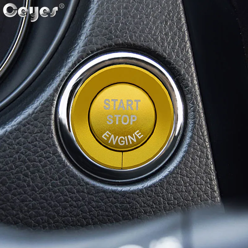 Ceyes автомобильный Стайлинг наклейка для Nissan Qashqai J11 Note автомобильный двигатель старт стоп переключатель кнопка кольцо зажигания Чехлы бездымный чехол
