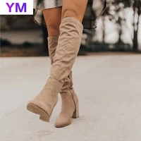 thigh high over the knee high boots fashion boots lady winter warm pointed toe sexy zipper women boots comfortable female shoes