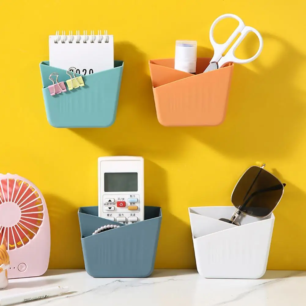 

Storage Holder Wall Mount Good Bearing Capacity Plastic Easy to Install Punch-free Storage Case for Home