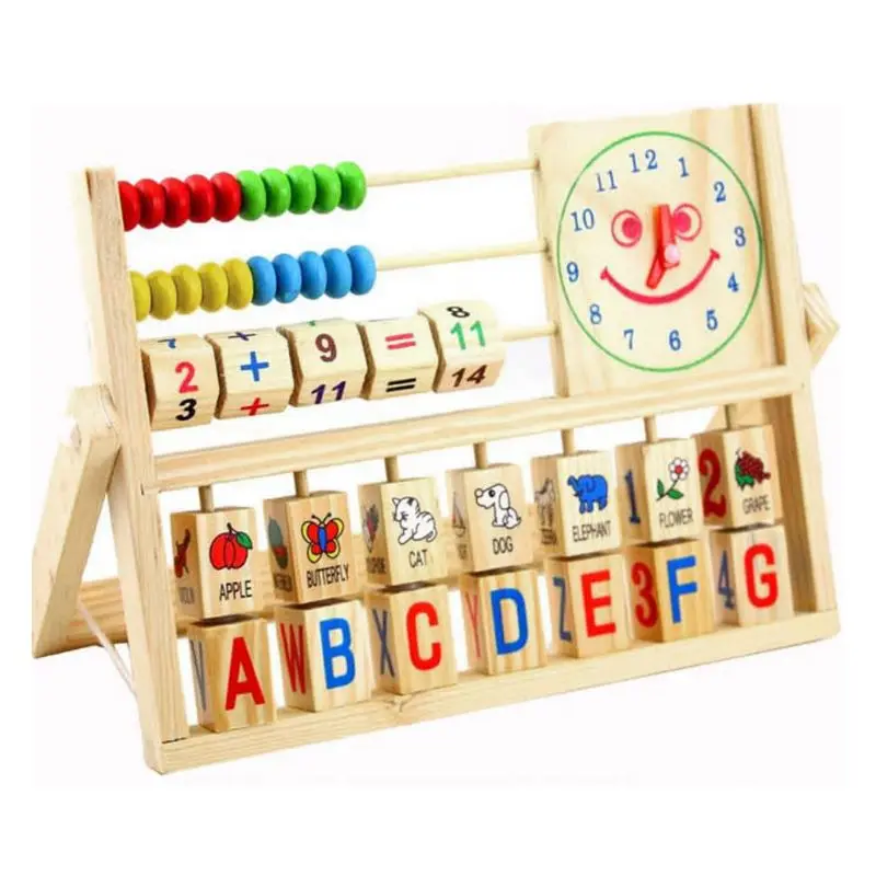 

Wooden Abacus Learning Stand Kids Counting Cognition Board Educational Math Toy