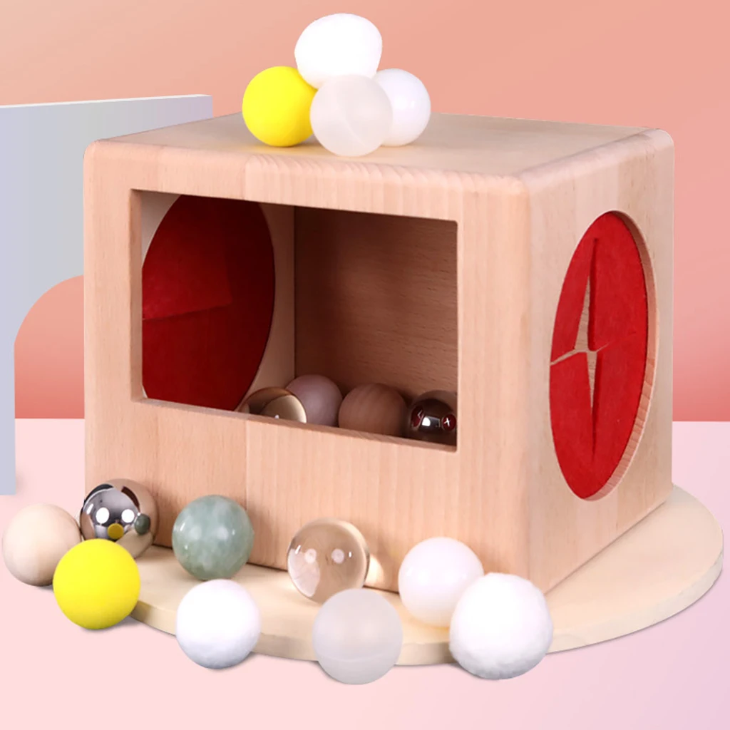

Wooden Shape Matching Toys Blind Box Touching Guessing Training Block Color Recognition Toy