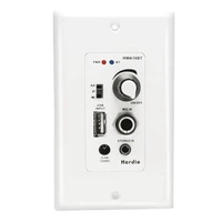 herdio in wall bluetooth audio control amplifier receiver wall plate with usb microphone aux 3 5mm input for sound system home