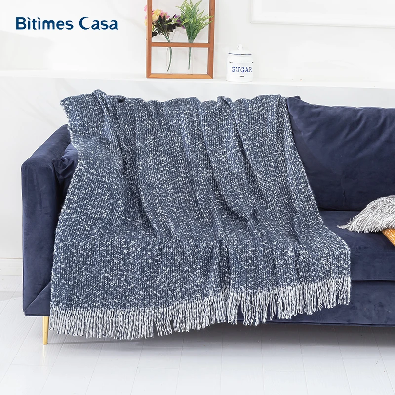 Cozy Mohair Sofa Couch Throw Blanket With Decorative Fringe 50'*60' For Bed Usage Gift Packing Birthday | Дом и сад