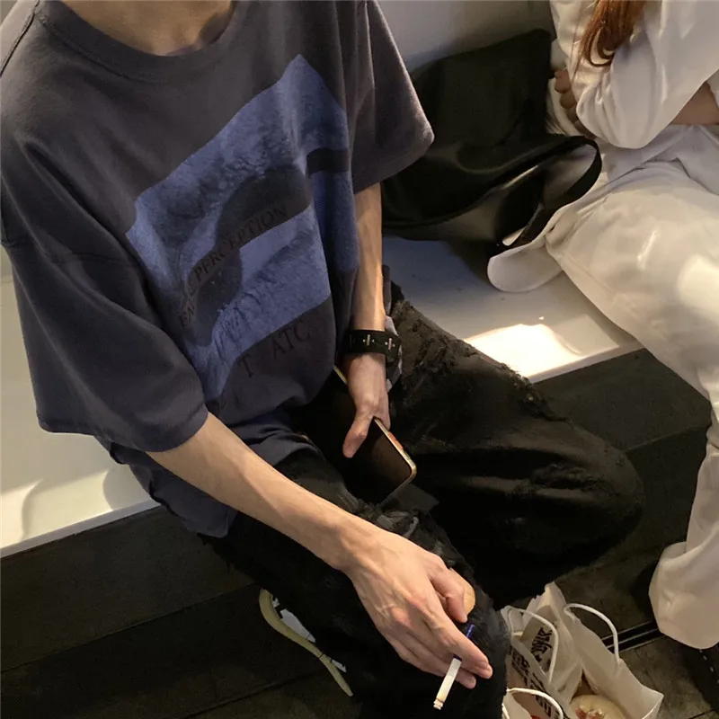 

2021ss Heavy Fabric Vintage T Shirt Men Women 1:1 Best-Quality Summer Style Digital printing T-shirt Top Tees